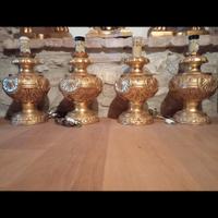 N.4 grandi portapalme in oro foglia