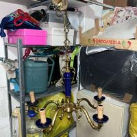 Lampadario limoges e bronzo