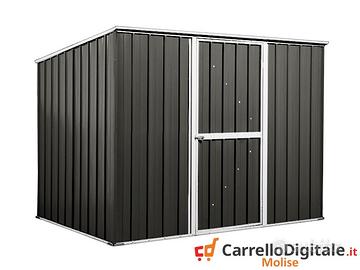 Casetta box giardino Acciaio 260x185cm nero