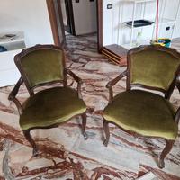 Coppia di poltroncine verdi