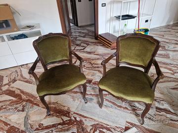 Coppia di poltroncine verdi