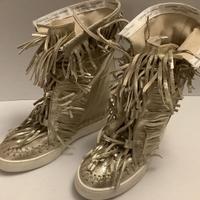 Sneakers in pelle con zeppa n. 37 NUOVE