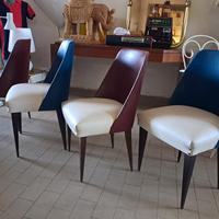 set di quattro poltroncine anni 60 vintage