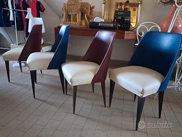 set di quattro poltroncine anni 60 vintage
