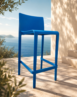 Sgabello blu outdoor e indoor
