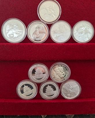 lotto 10 oz argento 999  