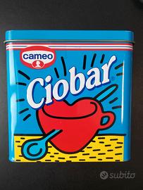 Scatola in latta Cameo Ciobar.Keith Haring.Vintage