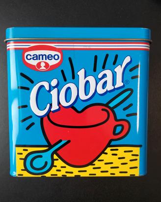 Scatola in latta Cameo Ciobar.Keith Haring.Vintage