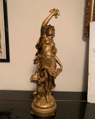 Scultura antica firmata Auguste Moreau 50cm