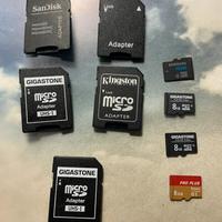 Set 4 Micro SD con adattatori