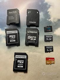 Set 4 Micro SD con adattatori