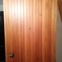 portoncino in legno, pannellobianco per portoncino