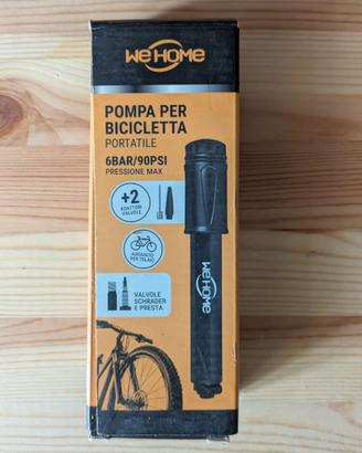 WE HOME pompa per bicicletta con kit riparazione
