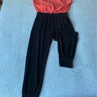 Tuta bicolore monospalla