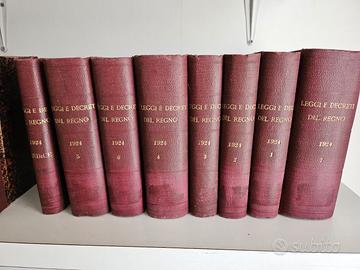 LEGGI e DECRETI DEL REGNO D'ITALIA 1924(Diritto)