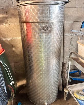 Contenitore inox vino 250 lt