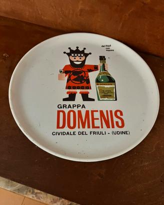 Piatto Grappa domenis Cividale vintage