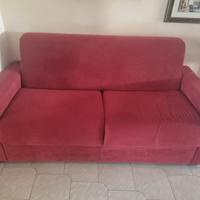 divano letto  rosso