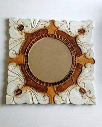Quadro Indonesiano a Specchiera Da Parete Vintage