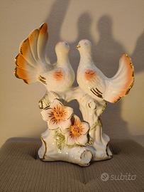 🪽 Statuetta colombe floreale vintage 🪽