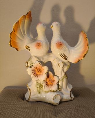 🪽 Statuetta colombe floreale vintage 🪽