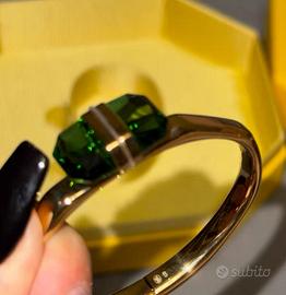 Bracciale Swarovski con smeraldi, taglia S