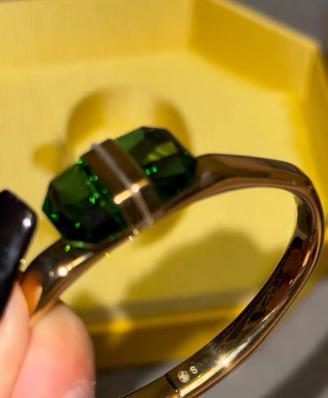 Bracciale Swarovski con smeraldi, taglia S