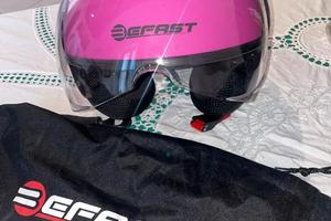 Casco Jet B-Fast Rosa Opaco con Visiera XS