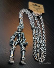 Bracciale Donna & Collana Uomo SKULL Stile Goth