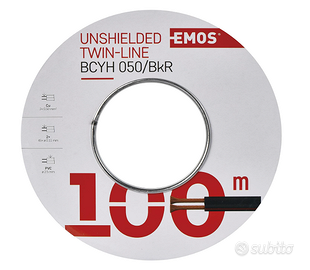 Emos cavi elettrici 2 x 0,50 mm, 100 metri nero/r