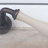 Maniglie Vintage Ottone  Ceramica 