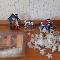 Lotto piccoli articoli natalizi e lucette