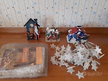 Lotto piccoli articoli natalizi e lucette