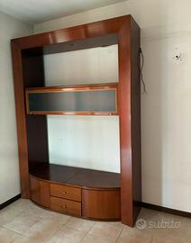 Mobile giorno in legno con vano tv e pensile  vet