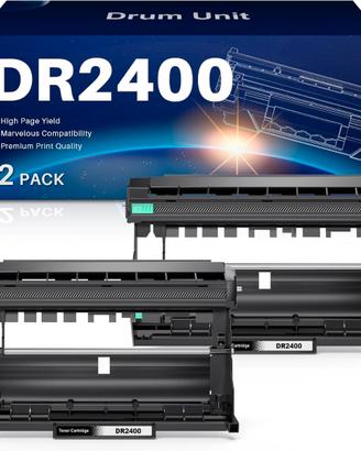 2 pezzi DR2400 Tamburo Compatibile Brother