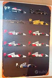 4 banner metallici 30x20 cm formula 1