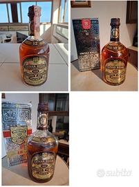 3 bottiglie whisky Chivas Regal, vintage anni '80