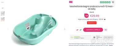 Vasca per bagnetto neonato