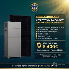 Kit Fotovoltaico 8kW + EcoFlow Power Ocean 15kWh