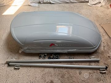 Box tetto auto Menabo + barre con attacchi