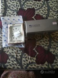 Orologio cornice argento nuovo