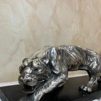 Statuetta tigre placata in argento anni ‘30