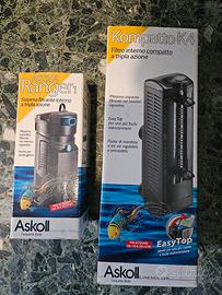 filtri interni acquario askoll ranger e kompatto