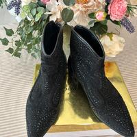 Stivaletti donna n.39 con strass, come nuovi