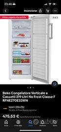 Beko Congelatore Verticale a Cassetti 219 Litri