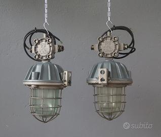 VECCHIA LAMPADA INDUSTRIALE RESTAURATA