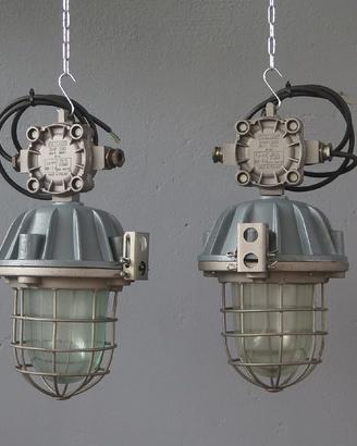 VECCHIA LAMPADA INDUSTRIALE RESTAURATA