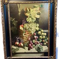 Dipinto di Luigi Basile, "frutta", inizio ‘900