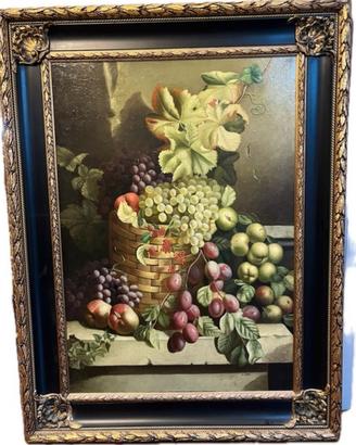 Dipinto di Luigi Basile, "frutta", inizio ‘900