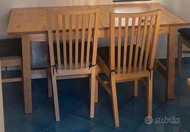 Tavolo Ikea Nordviken con 4 sedie Nasinge